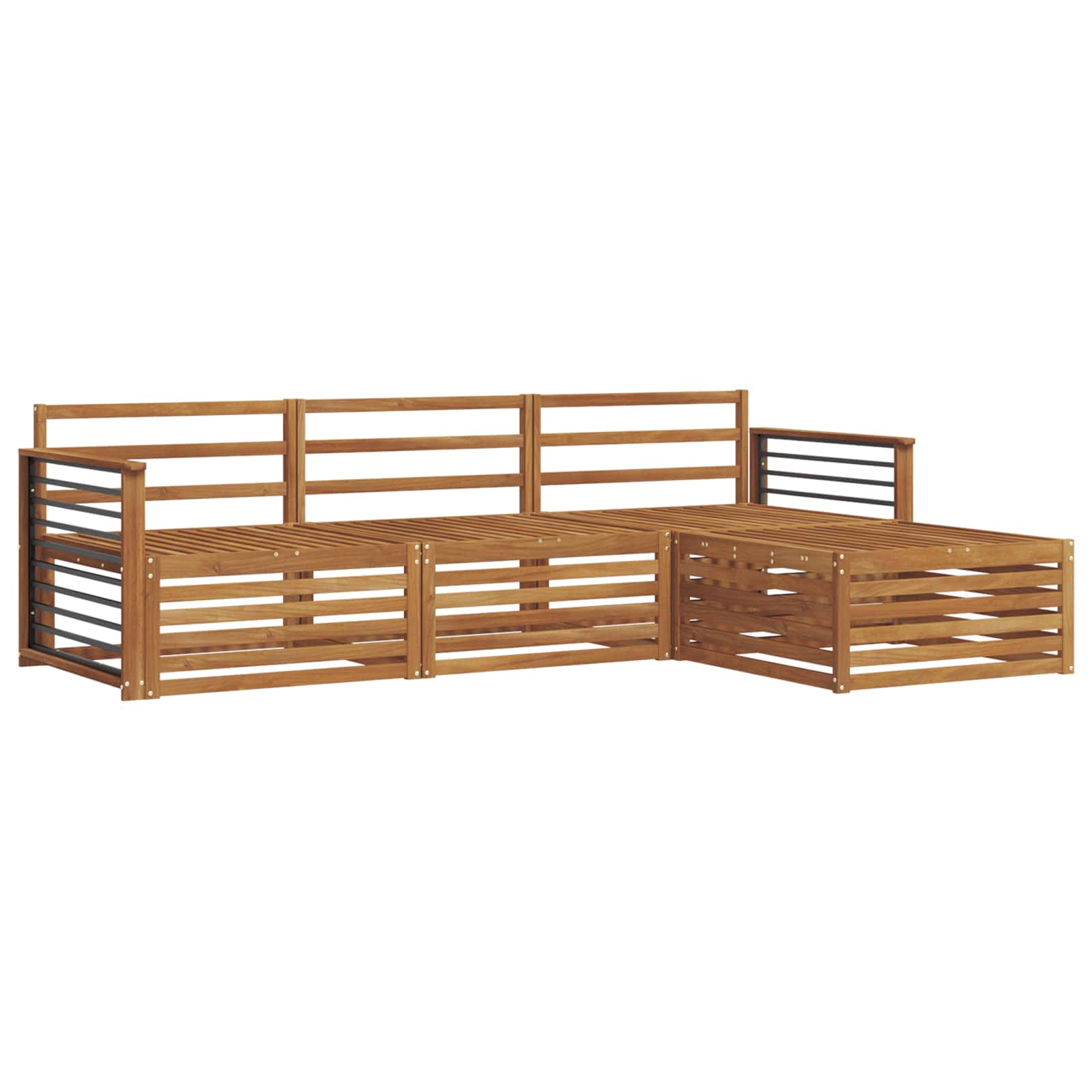 Set di divani da esterno Naturale 249,5 x 162,5 x 73 cm | homemem39