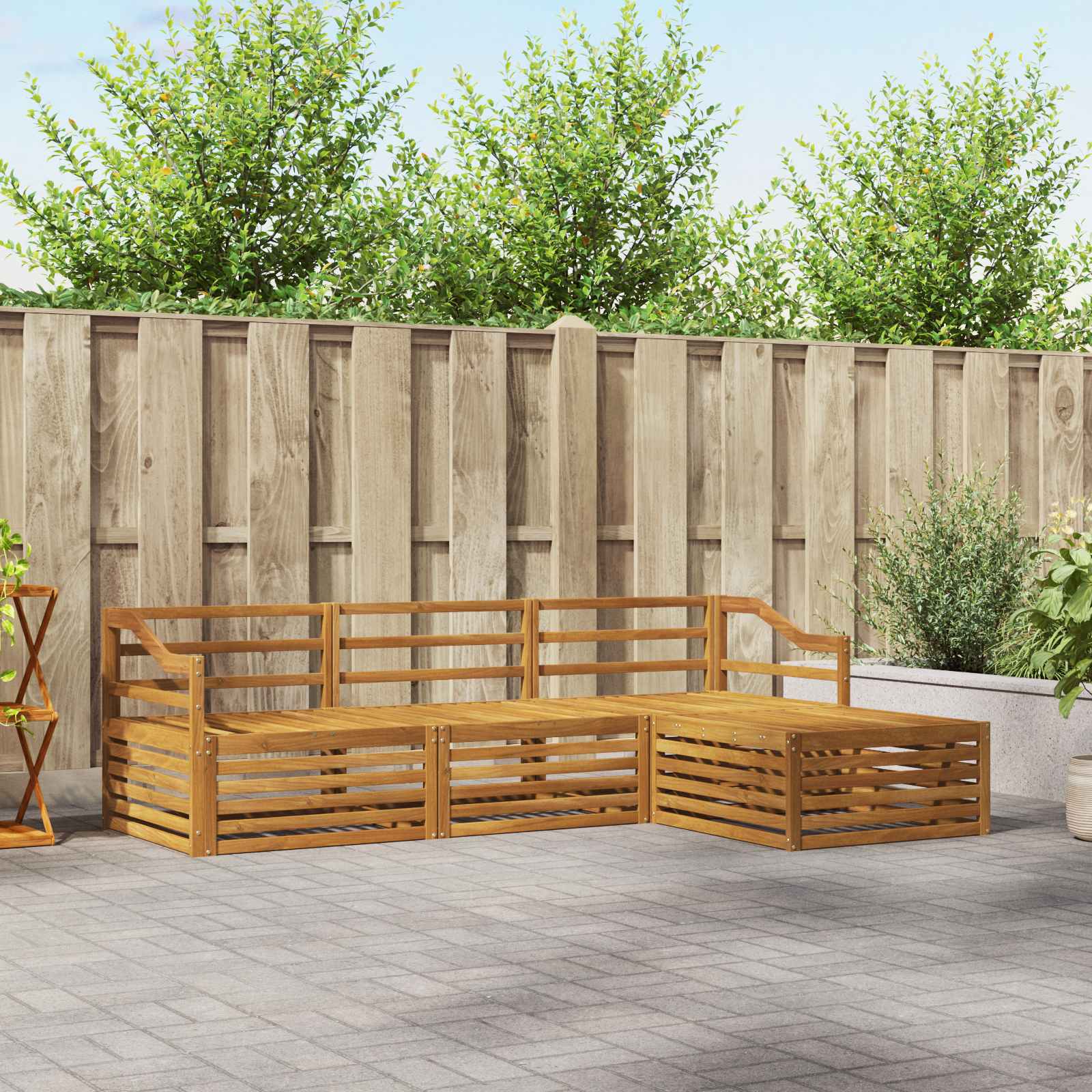 Set di divani da esterno Naturale 245,5 x 162,5 x 73 cm | homemem39