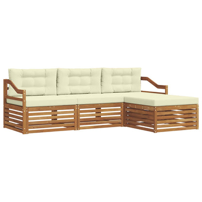 Set di divani da esterno Naturale e Crema 245,5 x 162,5 x 73 cm | homemem39