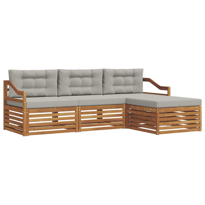 Set di divani da esterno con cuscino Grigio Naturale e Chiaro | homemem39