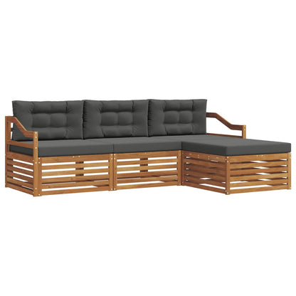 Set di divani da esterno con cuscino Naturale e Antracite | homemem39