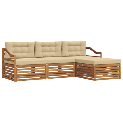 Set di divani da esterno Naturale e Beige 245,5 x 162,5 x 73 cm | homemem39