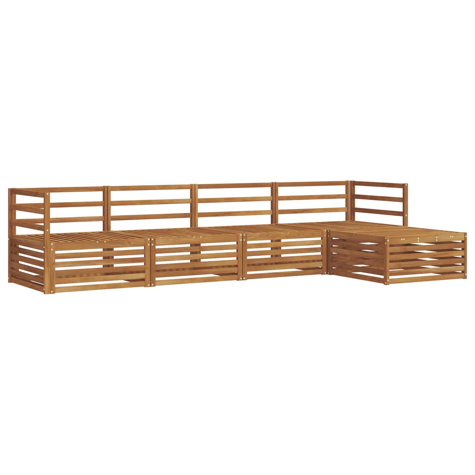 Set di divani da esterno 5 pcs Naturale | homemem39
