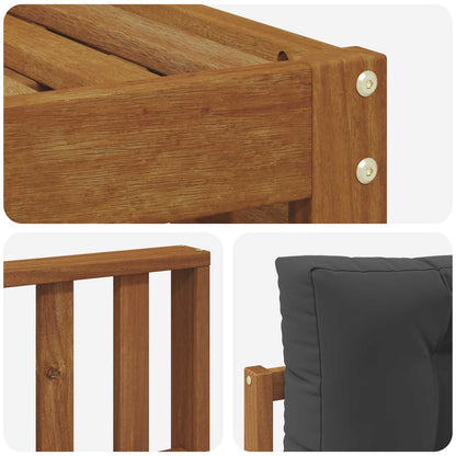 Set di divani da esterno con cuscino 5 pcs Naturale e Antracite | homemem39