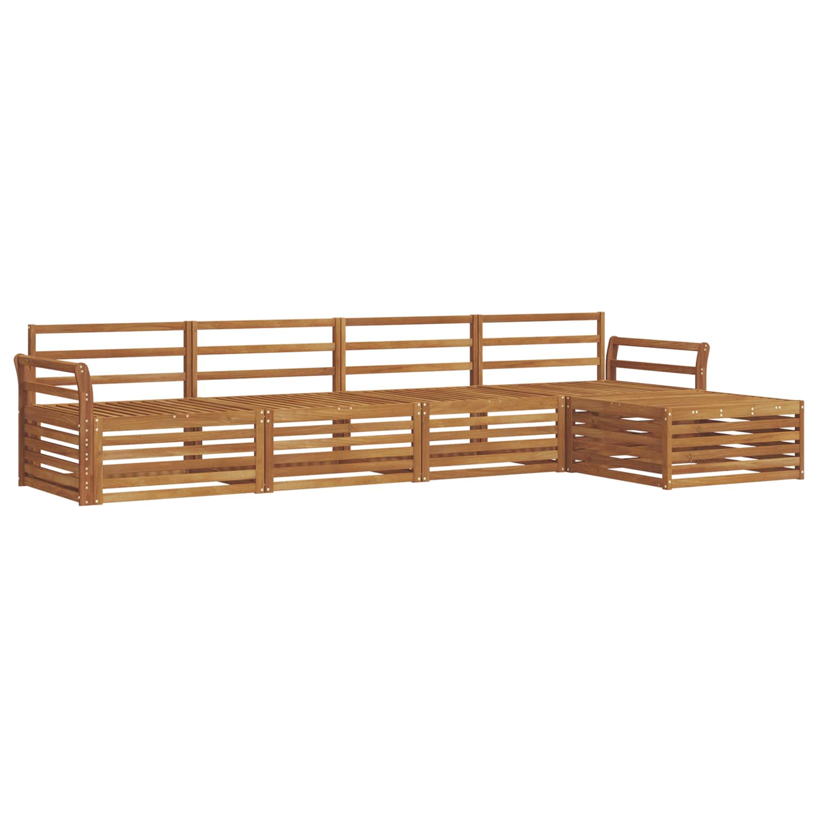Set di divani da esterno 5 pcs Naturale | homemem39