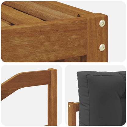 Set di divani da esterno con cuscino 5 pcs Naturale e Antracite
