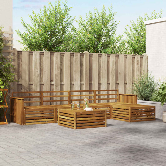 Set di divani da esterno 6 pcs Naturale