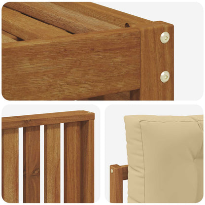 Set di divani da esterno con cuscino 6 pcs Naturale e Beige | homemem39