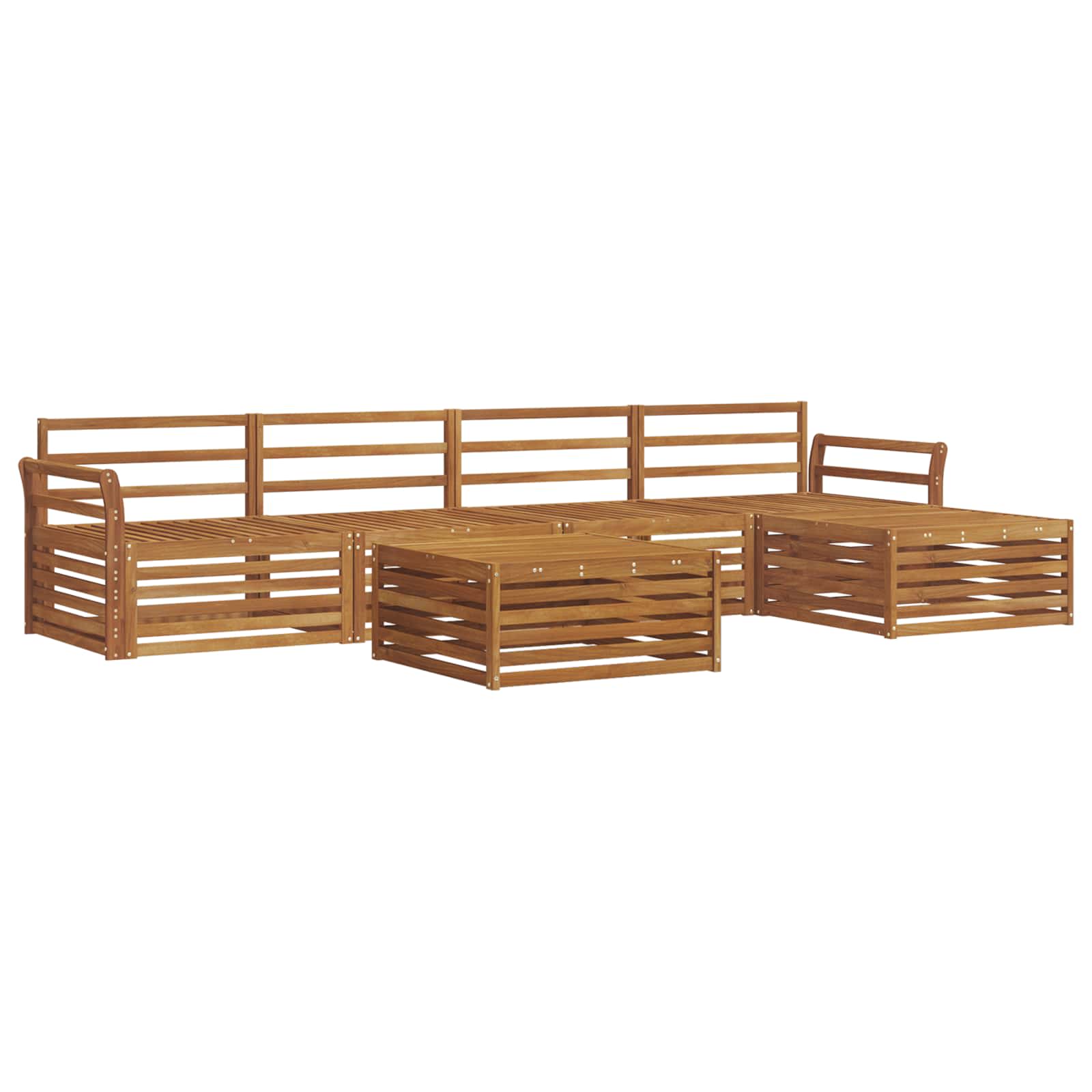 Set di divani da esterno 6 pcs Naturale | homemem39