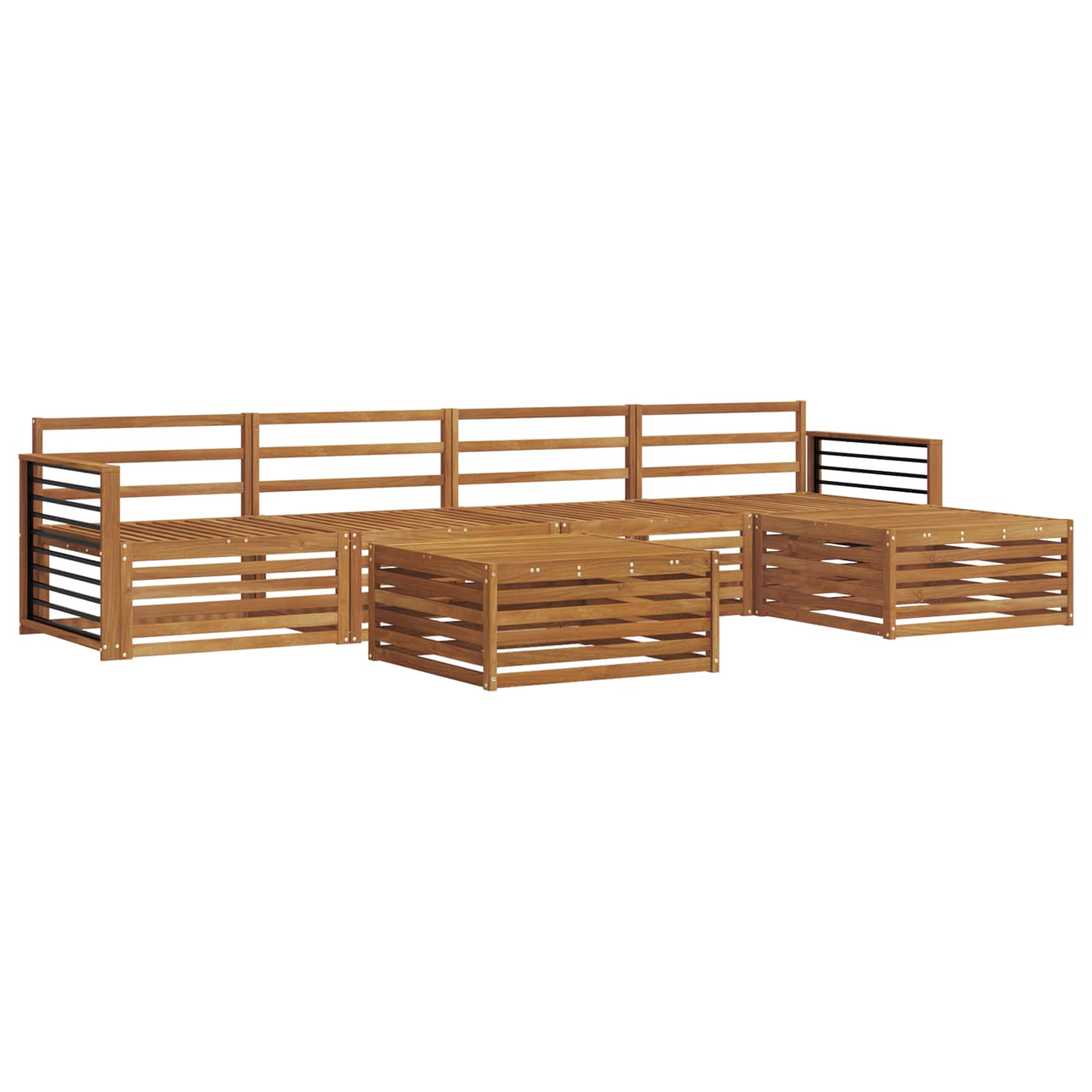 Set di divani da esterno 6 pcs Naturale | homemem39