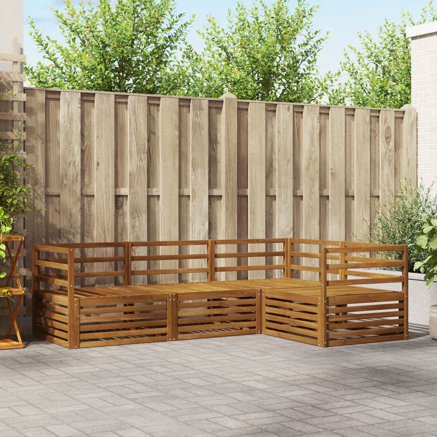 Set di divani da esterno 4 pcs Naturale | homemem39