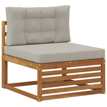 Set di divani da esterno 4 pcs Grigio Naturale e Chiaro | homemem39