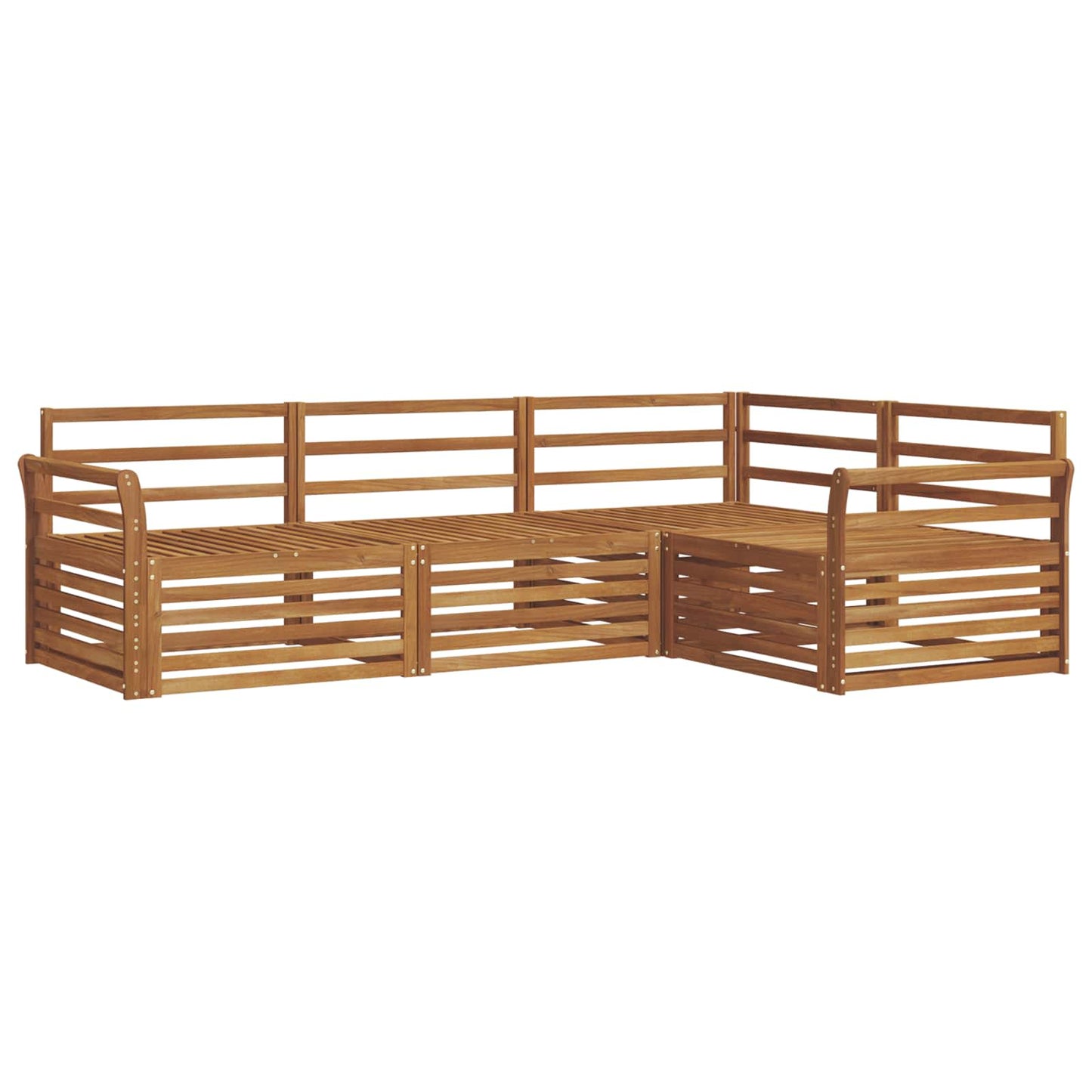 Set di divani da esterno 4 pcs Naturale