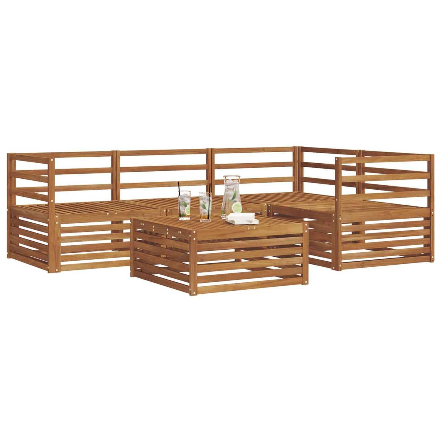 Set di divani da esterno 5 pcs Naturale