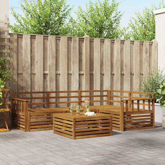 Set di divani da esterno 5 pcs Naturale