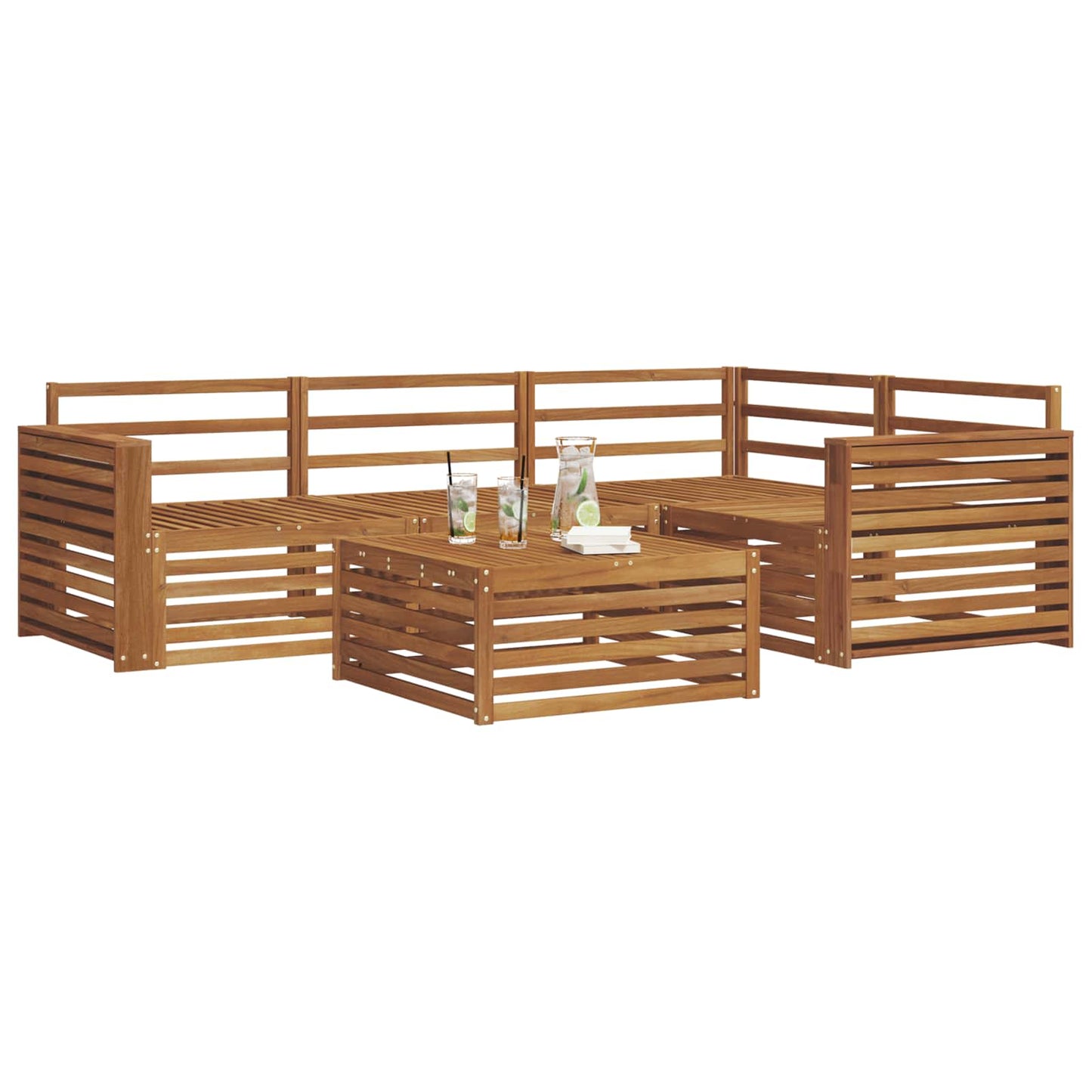 Set di divani da esterno 5 pcs Naturale