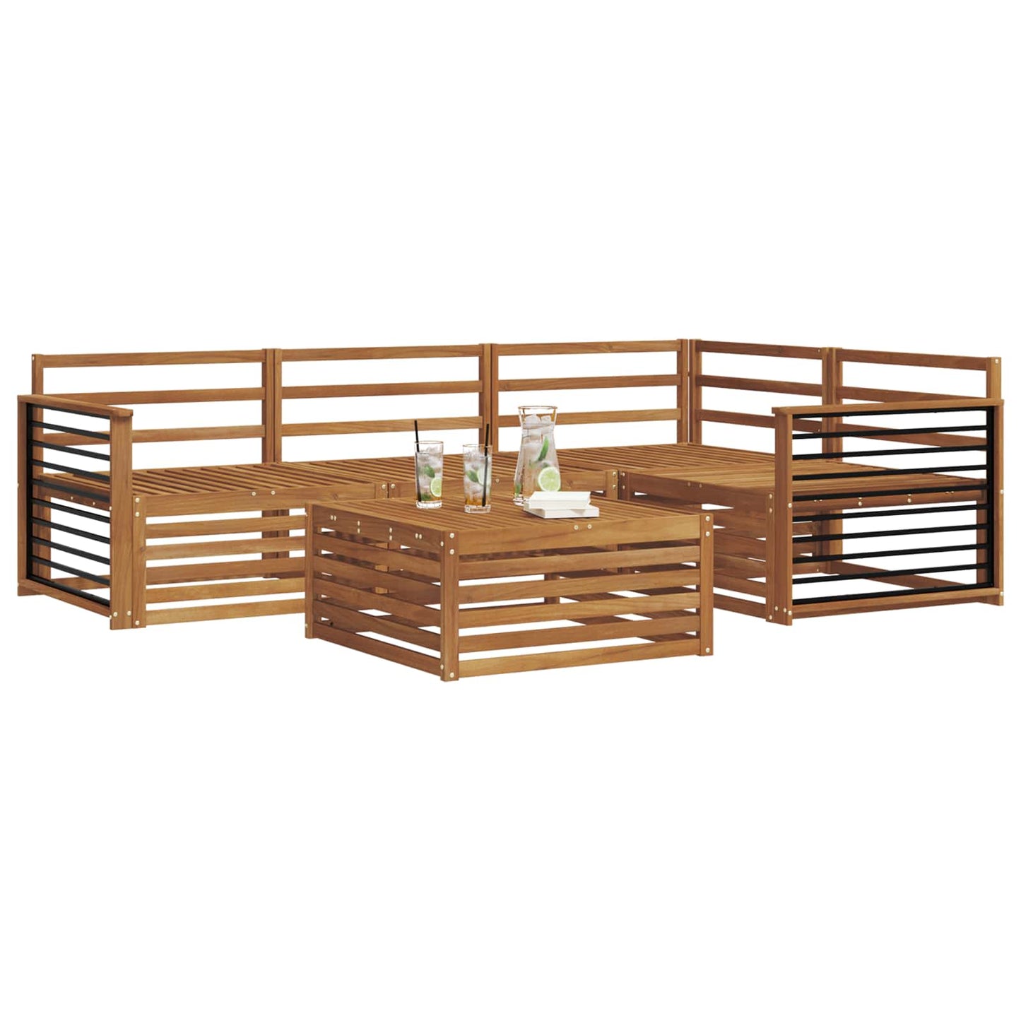 Set di divani da esterno 5 pcs Naturale