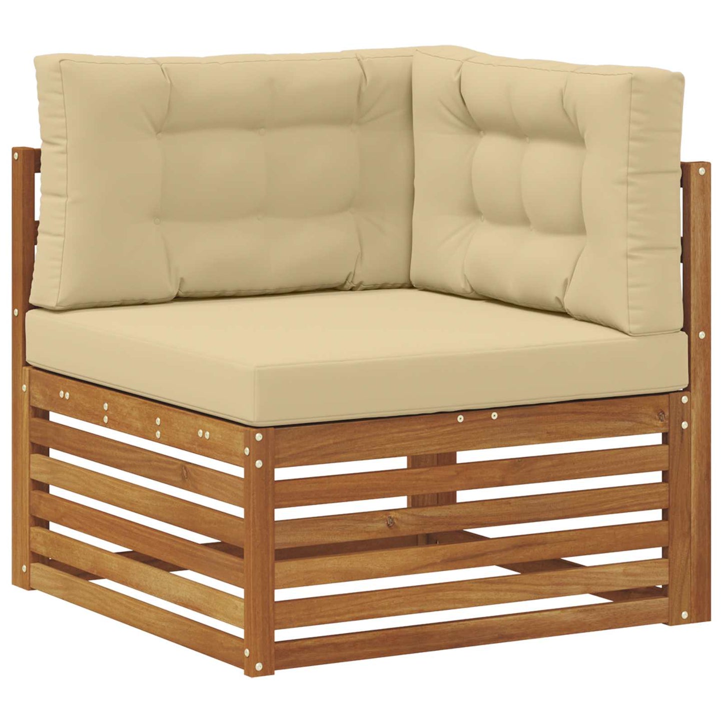Set di divani da esterno con cuscino 5 pcs Naturale e Beige