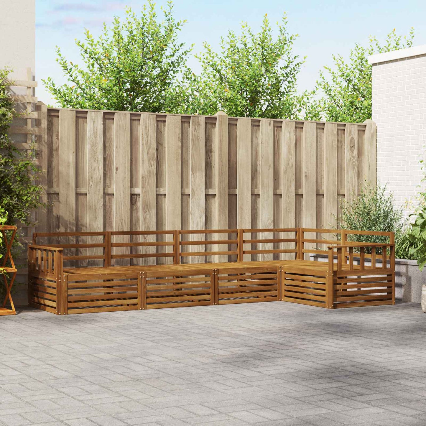 Set di divani da esterno 5 pcs Naturale | homemem39
