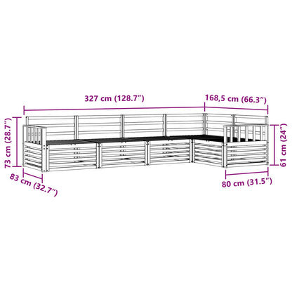 Set di divani da esterno 5 pcs Naturale | homemem39