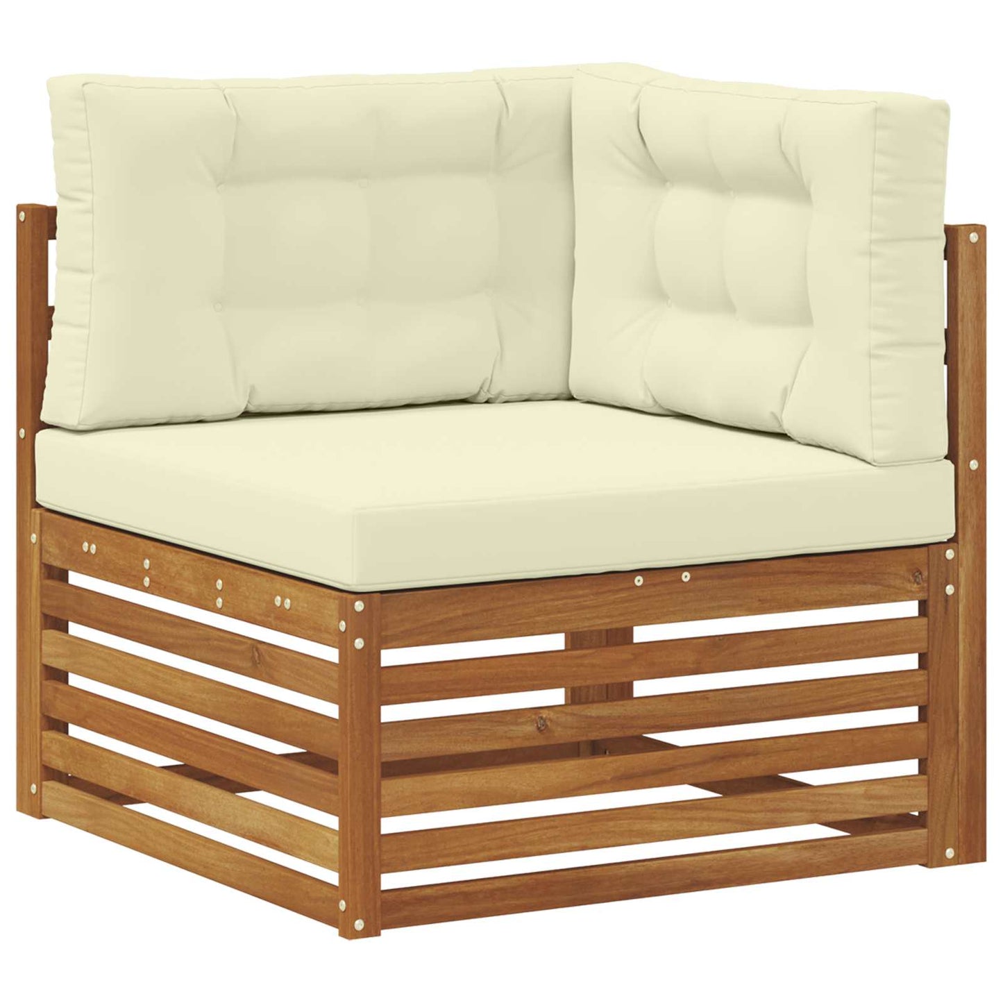Set di divani da esterno con cuscino 5 pcs Naturale e Crema | homemem39