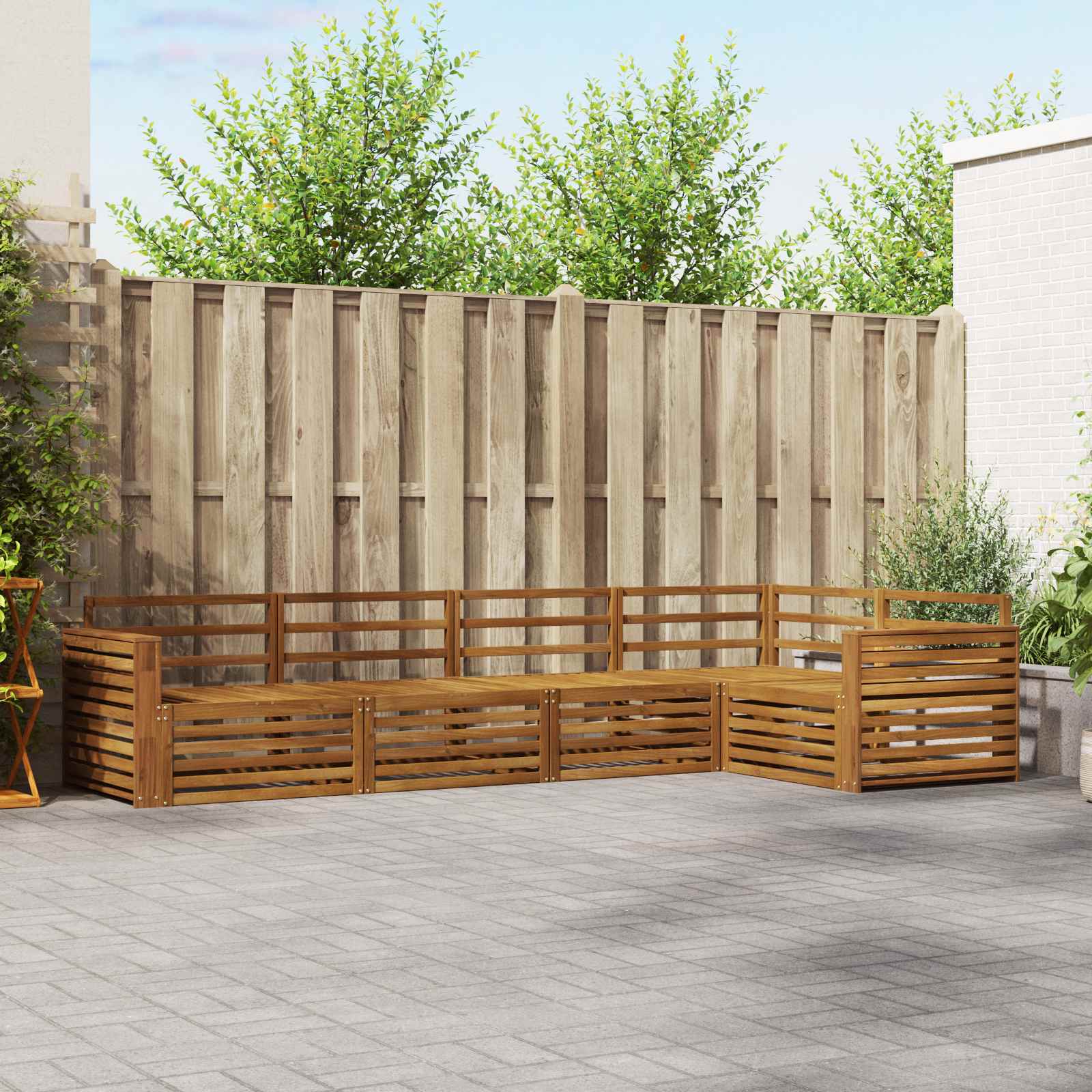 Set di divani da esterno 5 pcs Naturale | homemem39