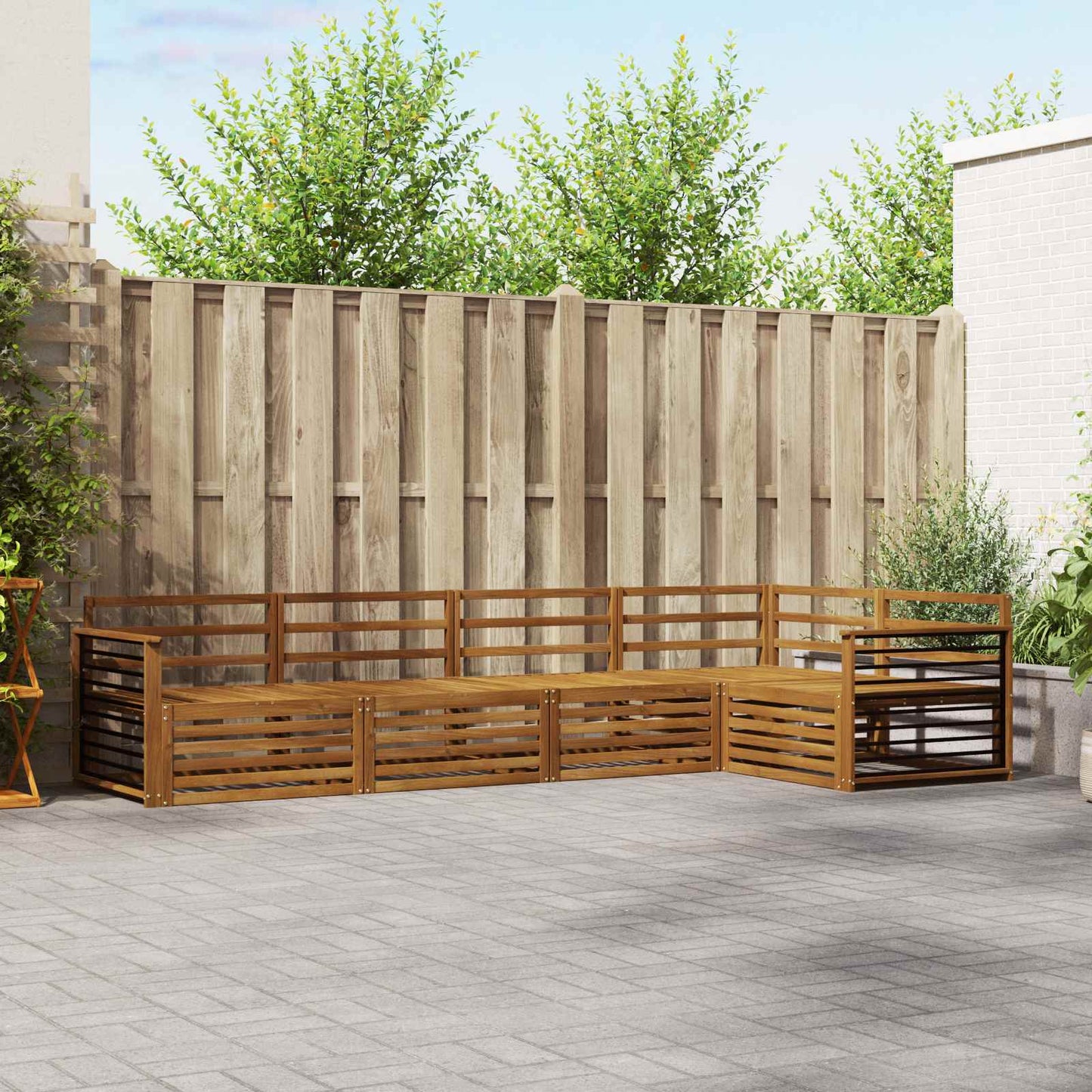 Set di divani da esterno 5 pcs Naturale