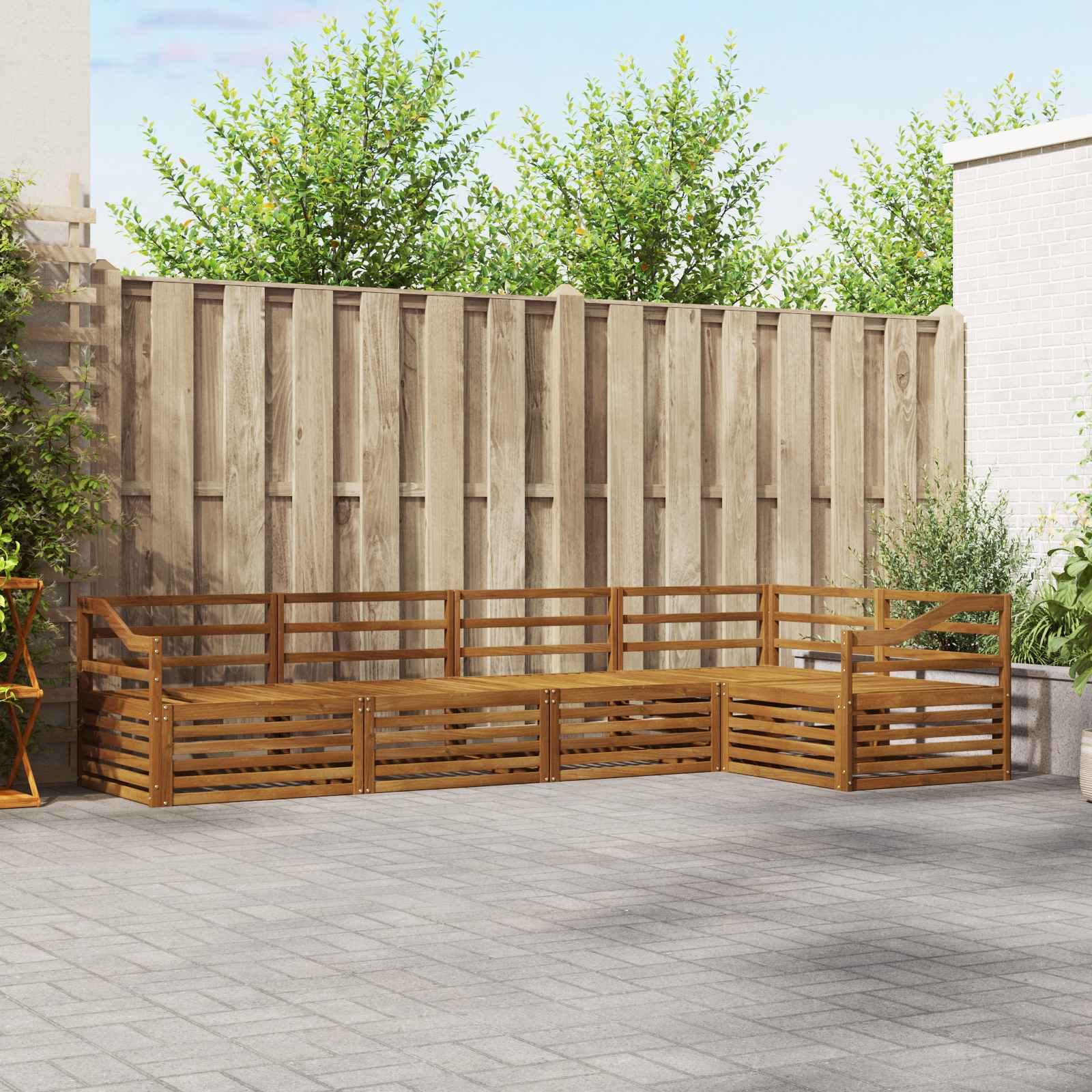 Set di divani da esterno 5 pcs Naturale | homemem39