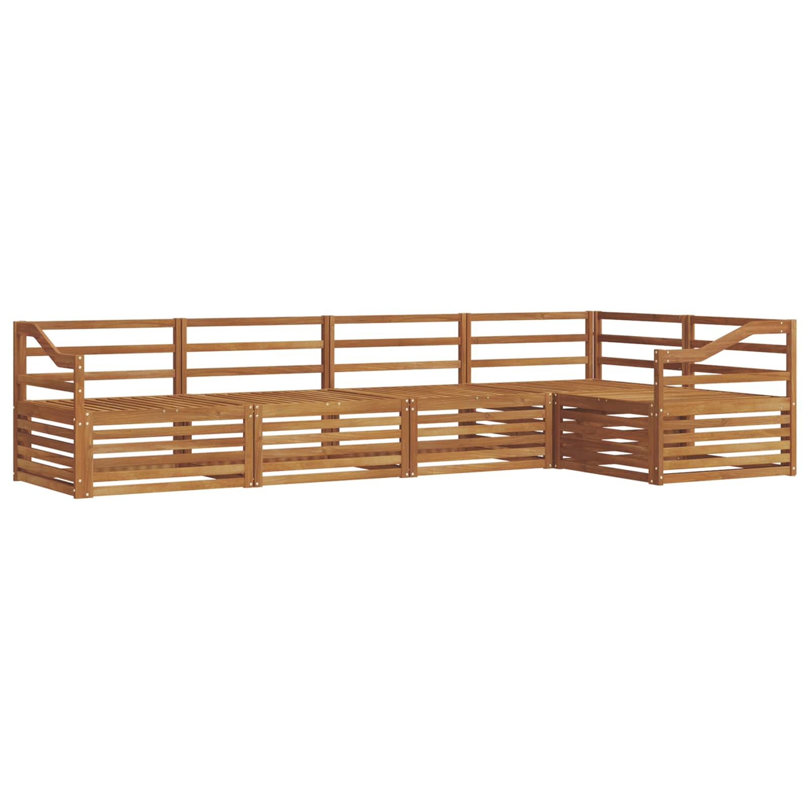Set di divani da esterno 5 pcs Naturale | homemem39