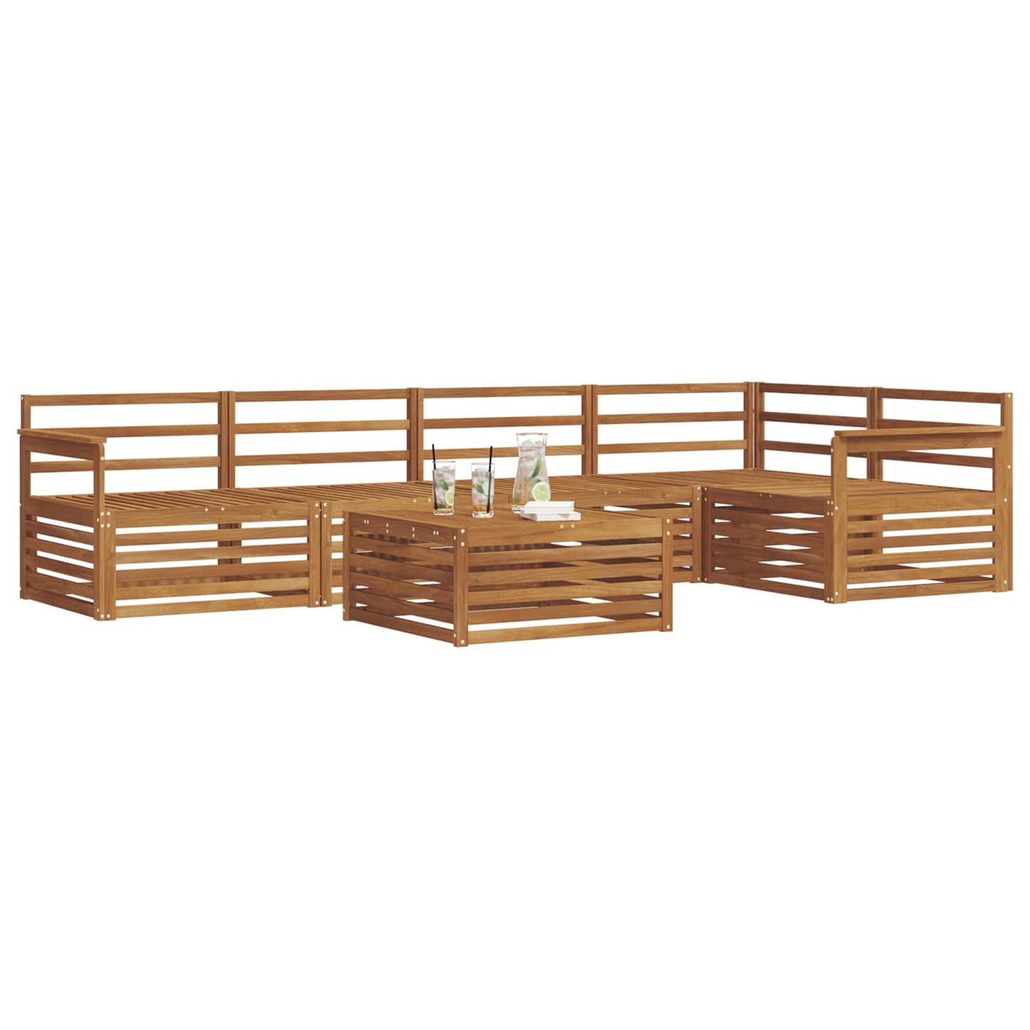 Set di divani da esterno 6 pcs Naturale | homemem39