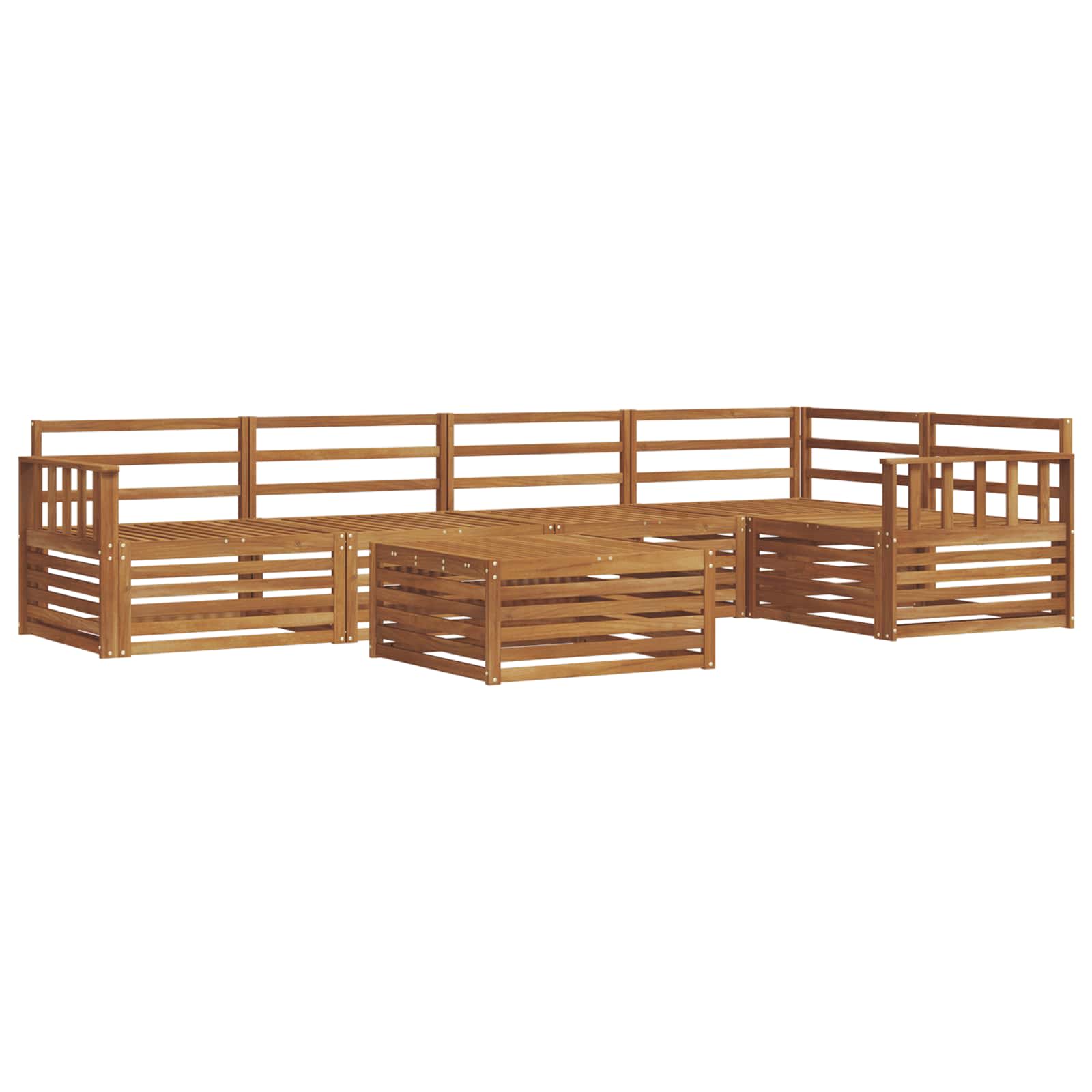 Set di divani da esterno 6 pcs Naturale | homemem39