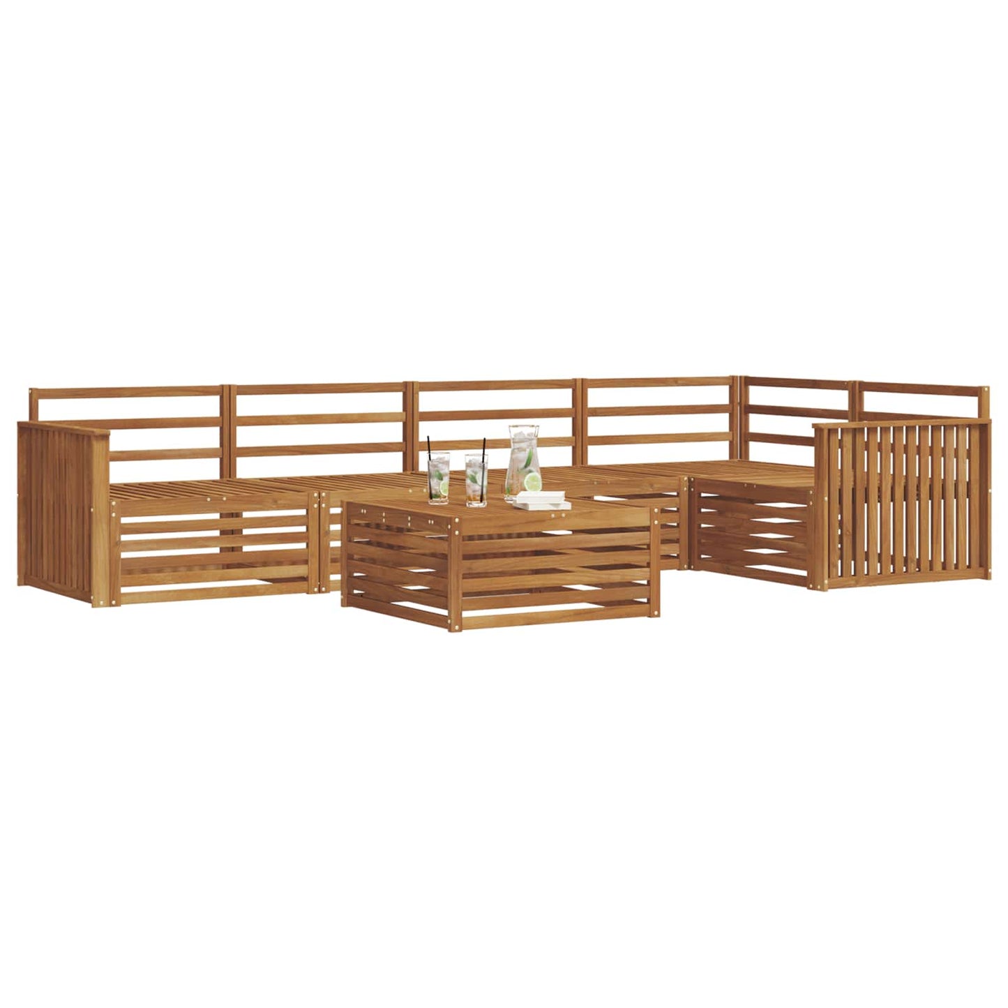 Set di divani da esterno 6 pcs Naturale