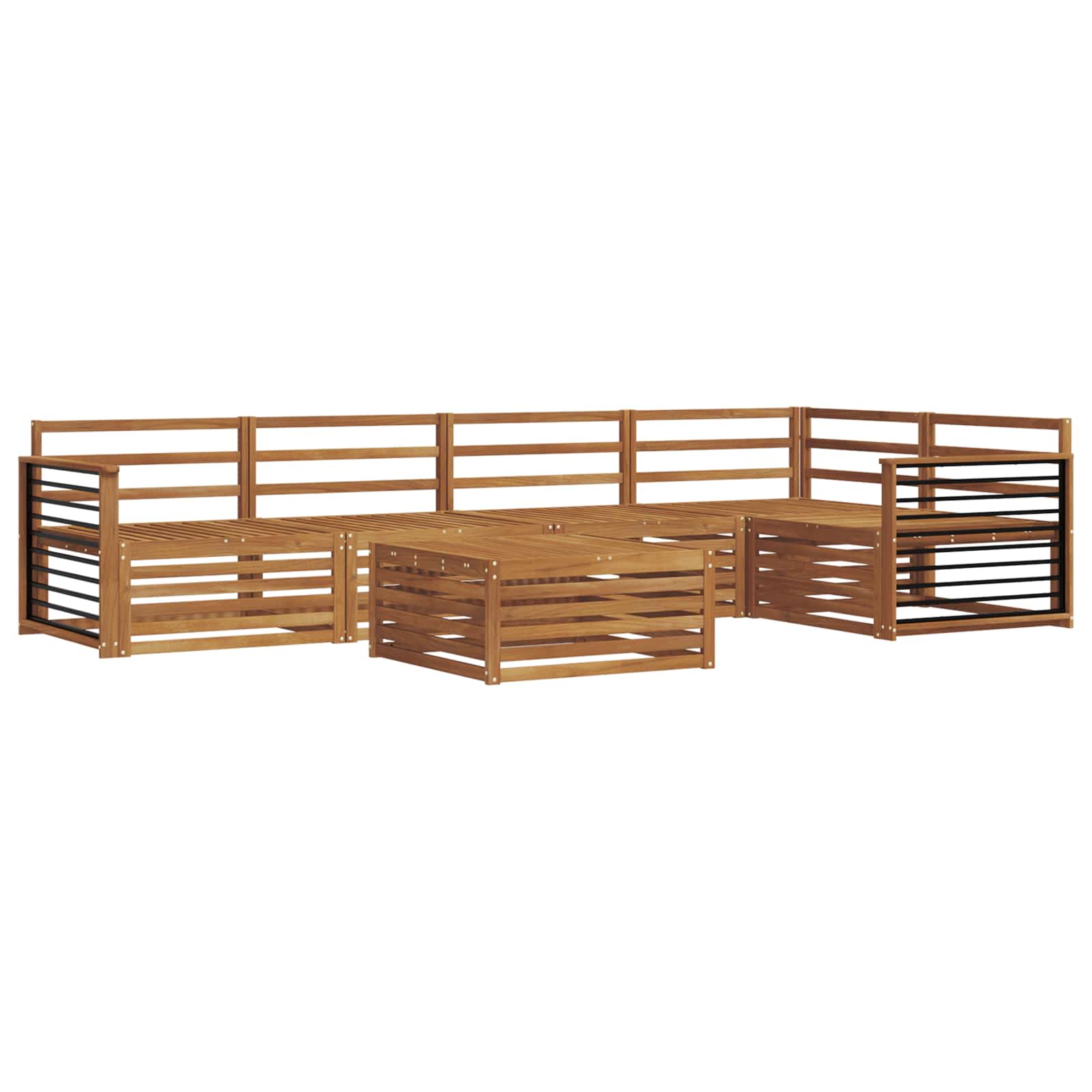 Set di divani da esterno 6 pcs Naturale | homemem39