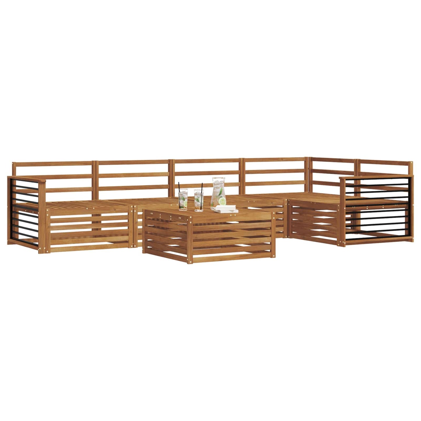 Set di divani da esterno 6 pcs Naturale | homemem39