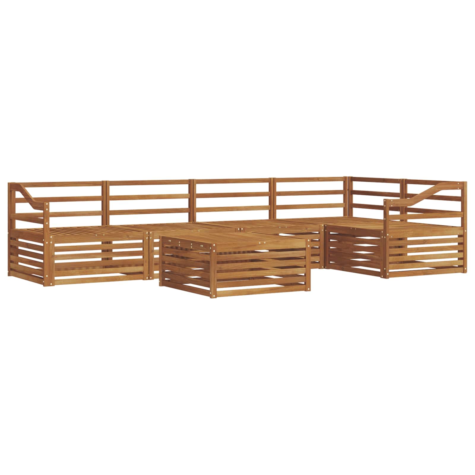 Set di divani da esterno 6 pcs Naturale | homemem39