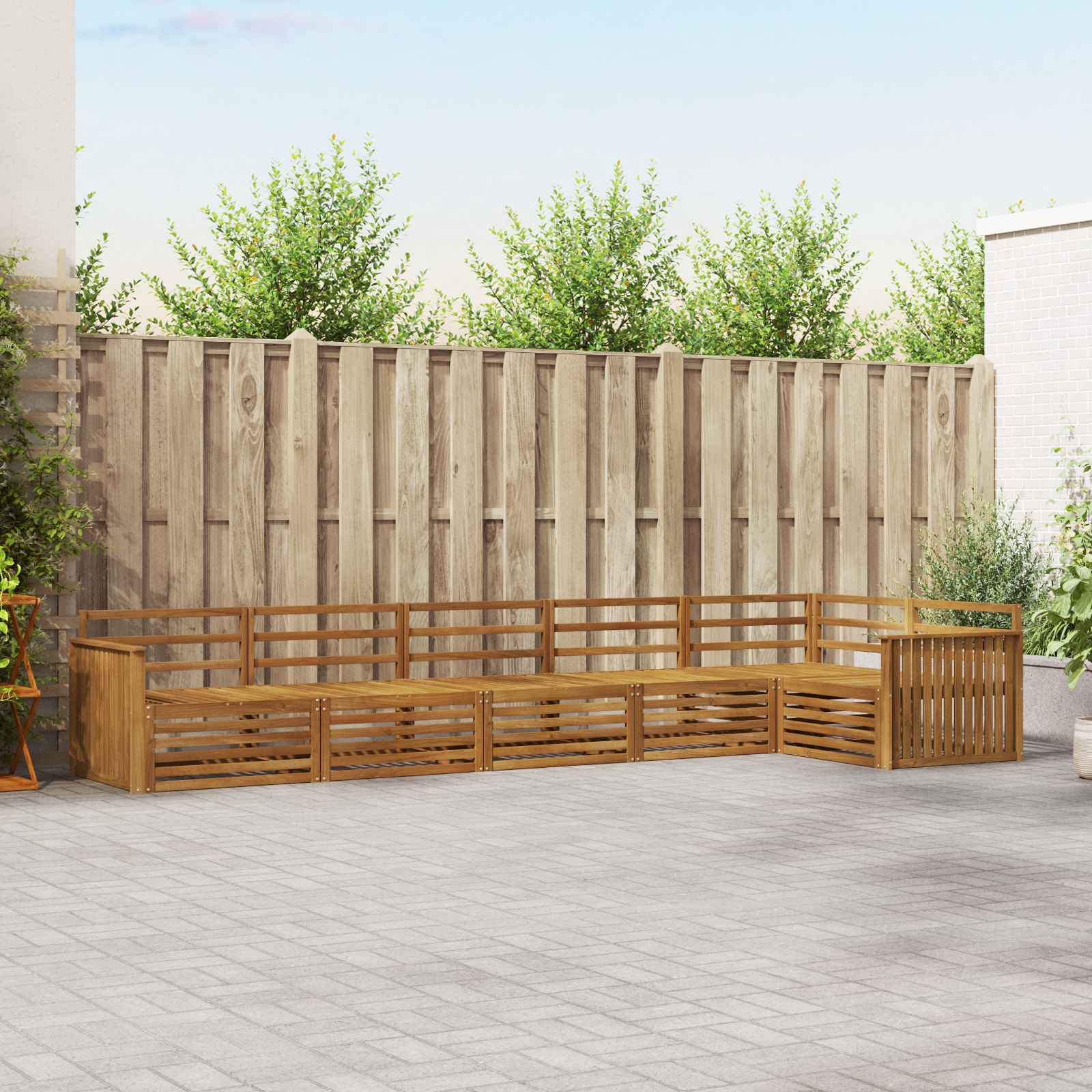 Set di divani da esterno 6 pcs Naturale | homemem39