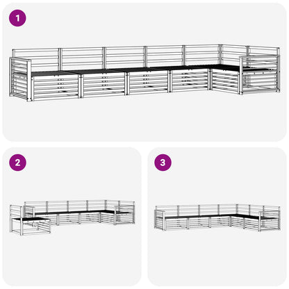 Set di divani da esterno 6 pcs Naturale | homemem39