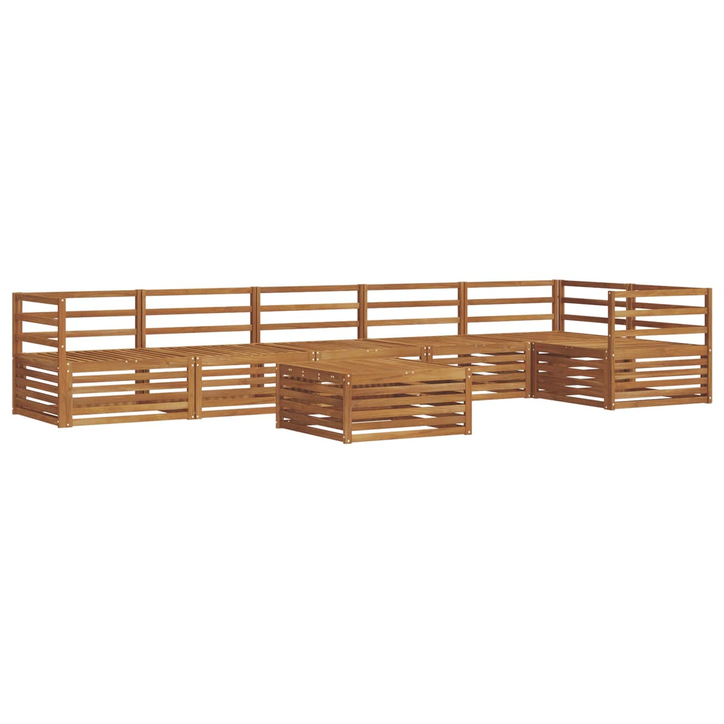 Set di divani da esterno 7 pcs Naturale