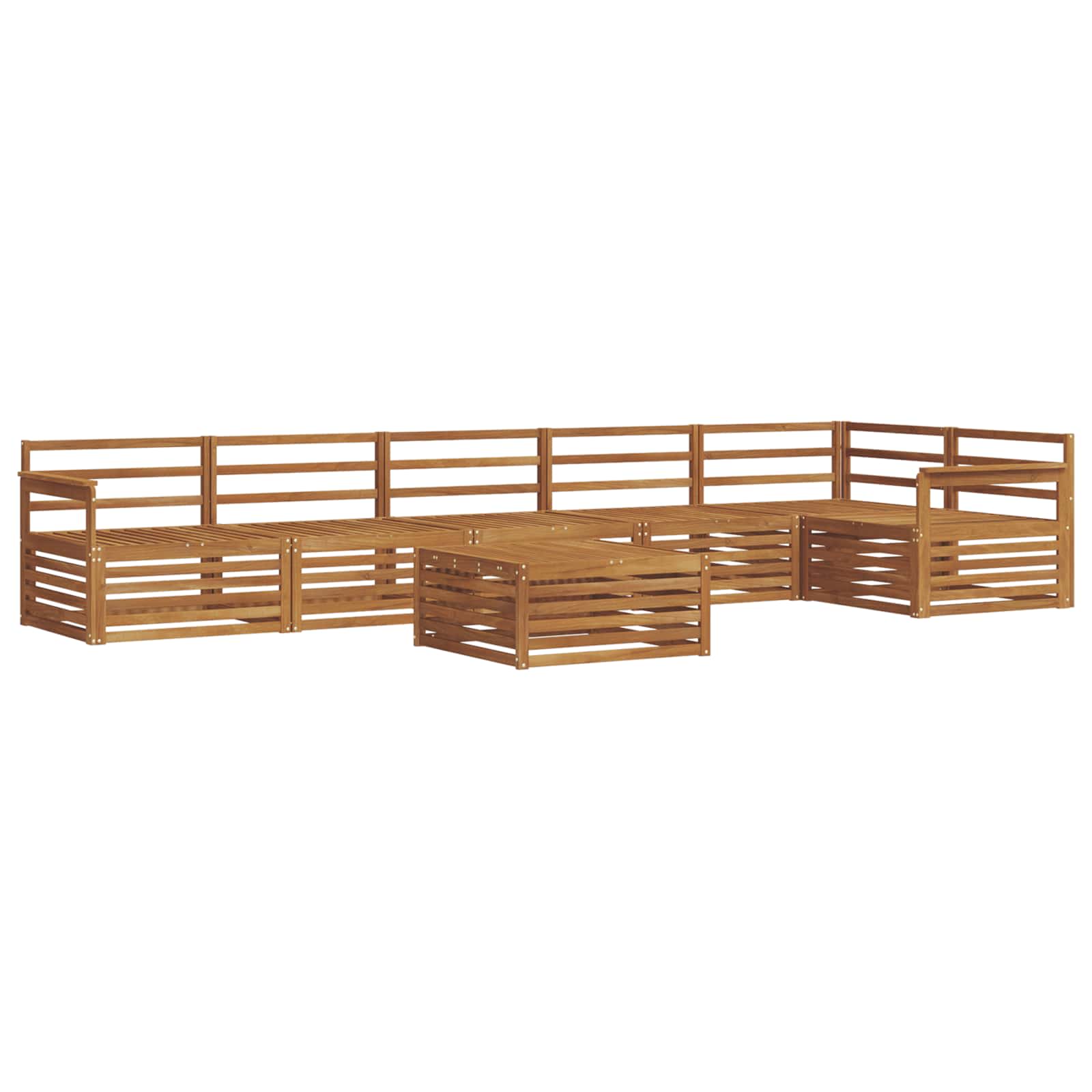 Set di divani da esterno 7 pcs Naturale | homemem39