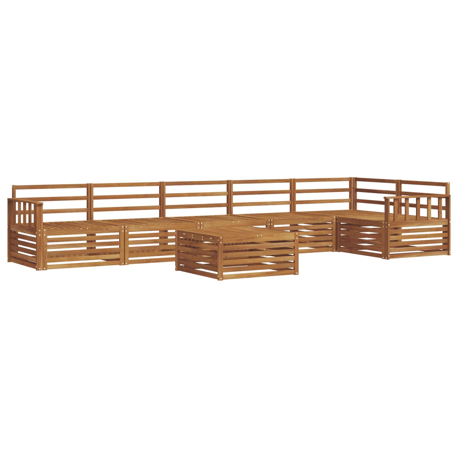 Set di divani da esterno 7 pcs Naturale | homemem39