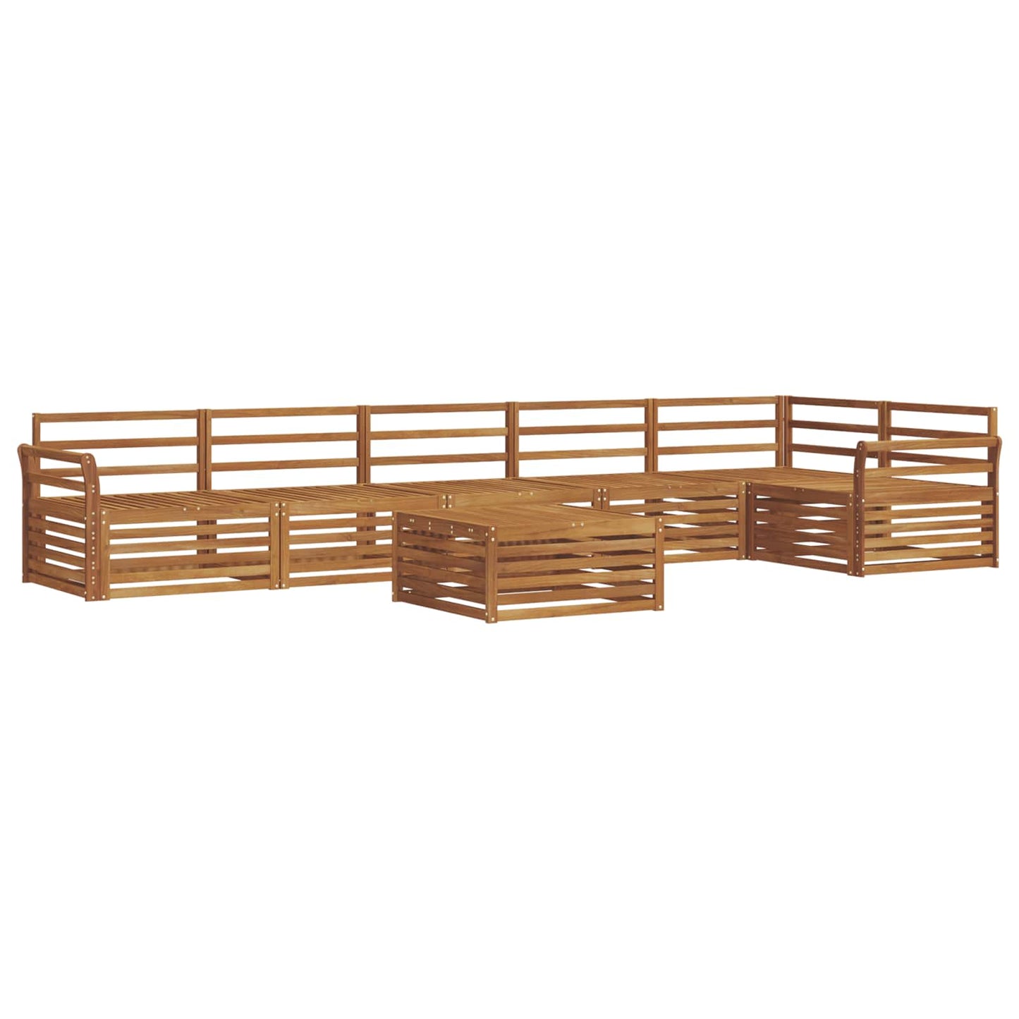 Set di divani da esterno 7 pcs Naturale