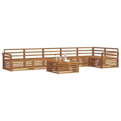Set di divani da esterno 7 pcs Naturale