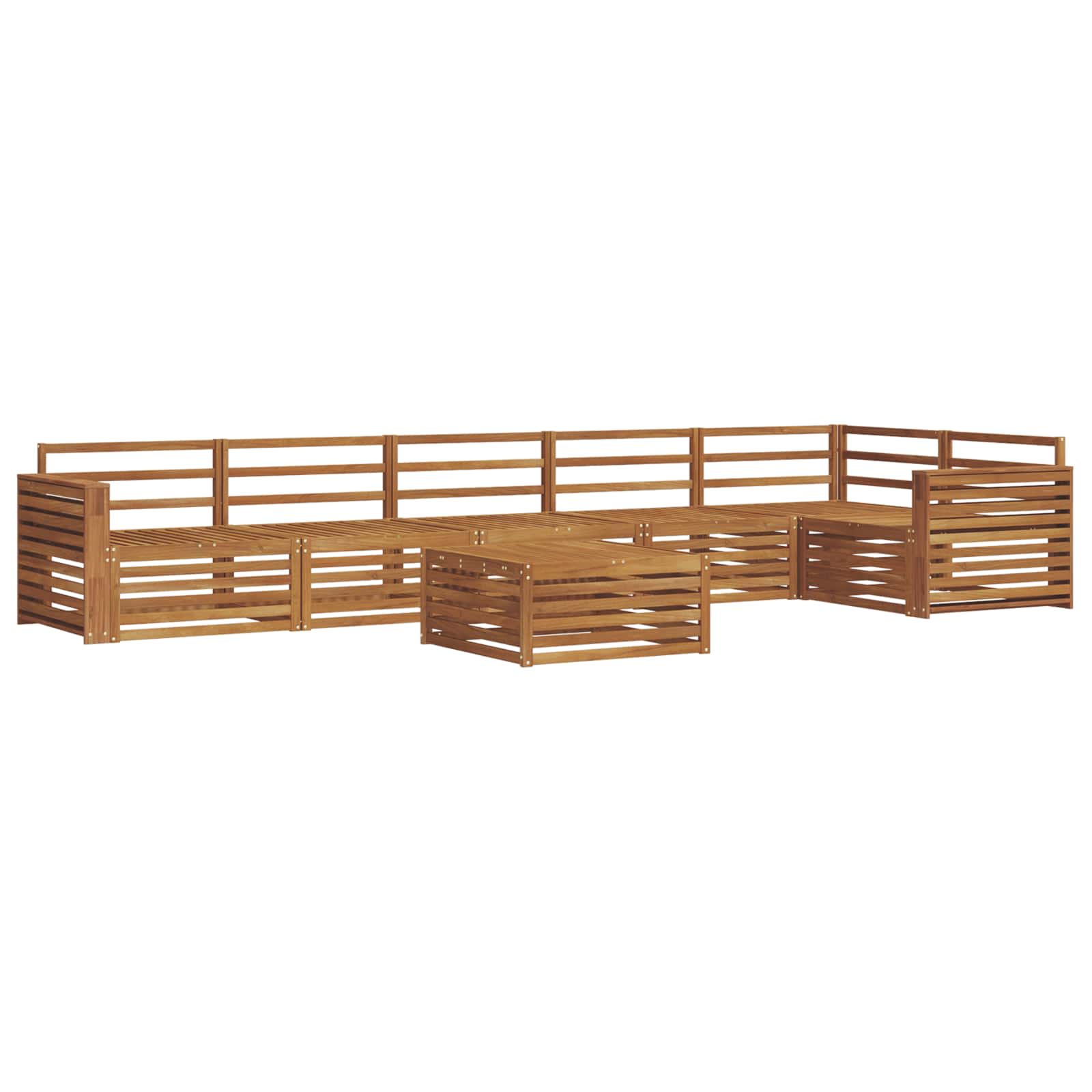 Set di divani da esterno 7 pcs Naturale | homemem39