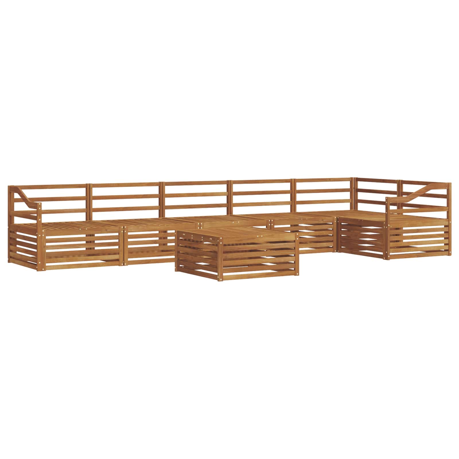 Set di divani da esterno 7 pcs Naturale | homemem39