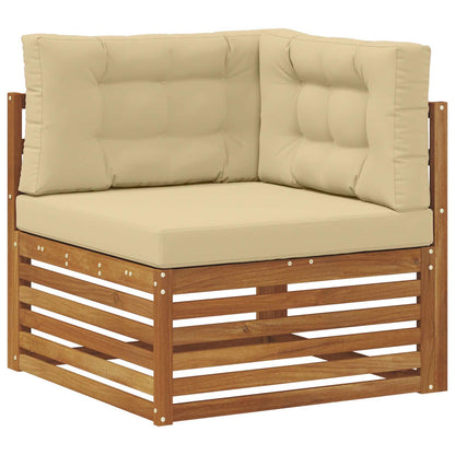 Set di divani da esterno con cuscino 7 pcs Naturale e Beige
