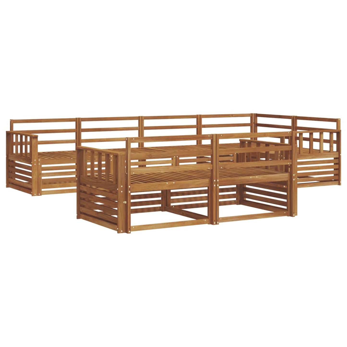 Set di divani da esterno 7 pcs Naturale | homemem39