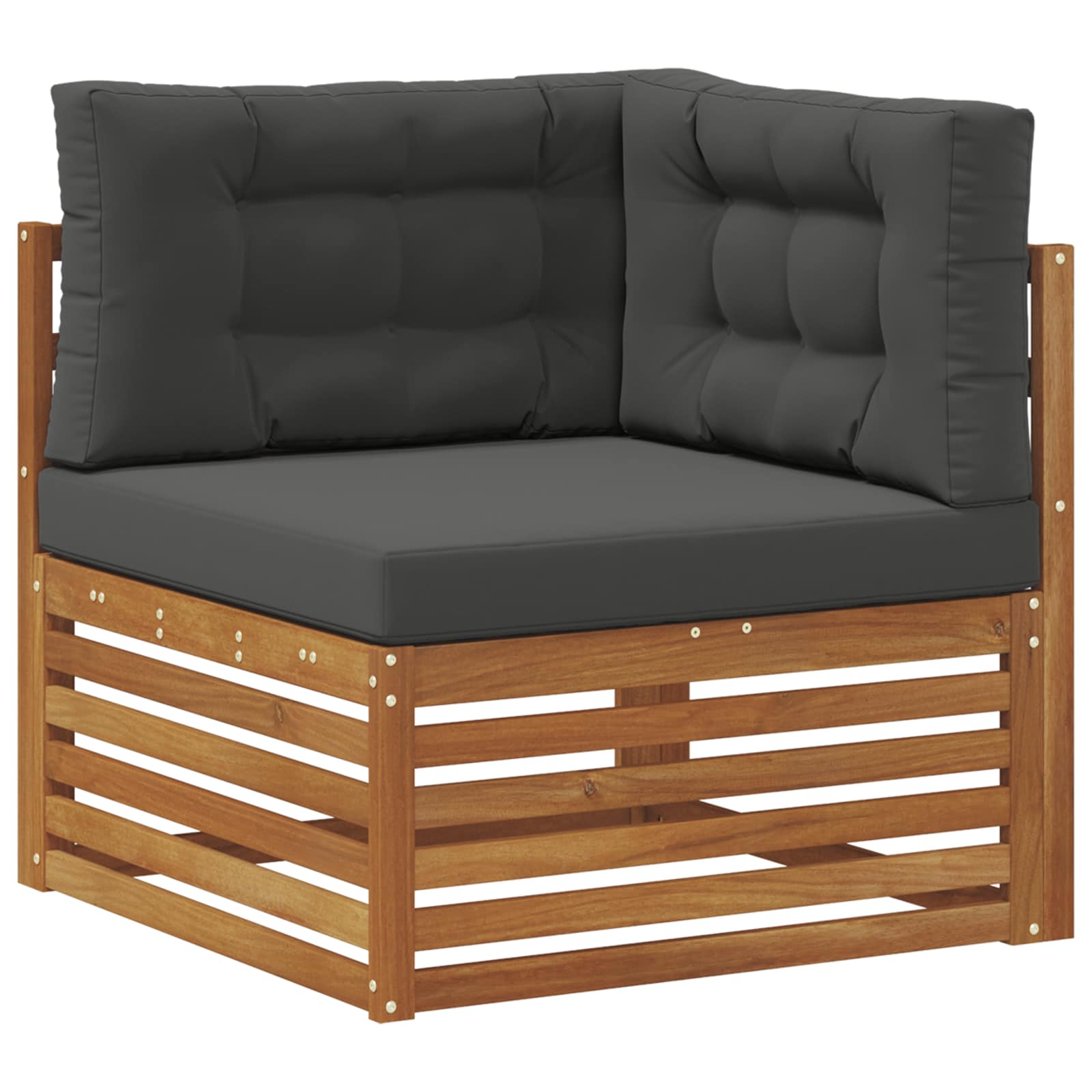 Set di divani da esterno con cuscino 7 pcs Naturale e Antracite | homemem39