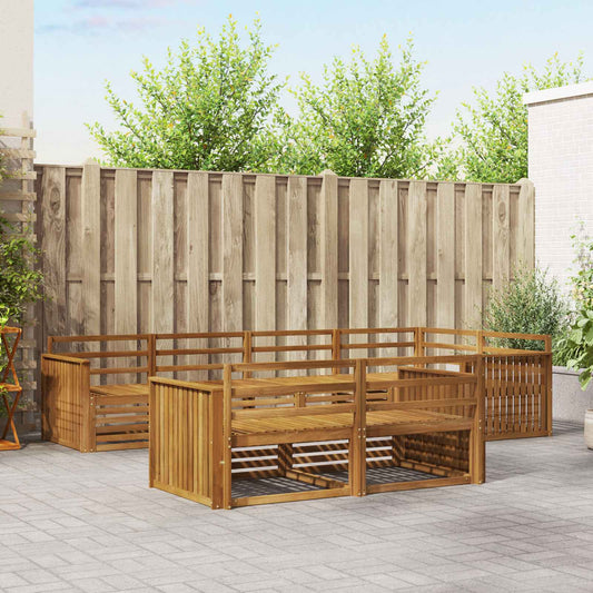 Set di divani da esterno 7 pcs Naturale | homemem39