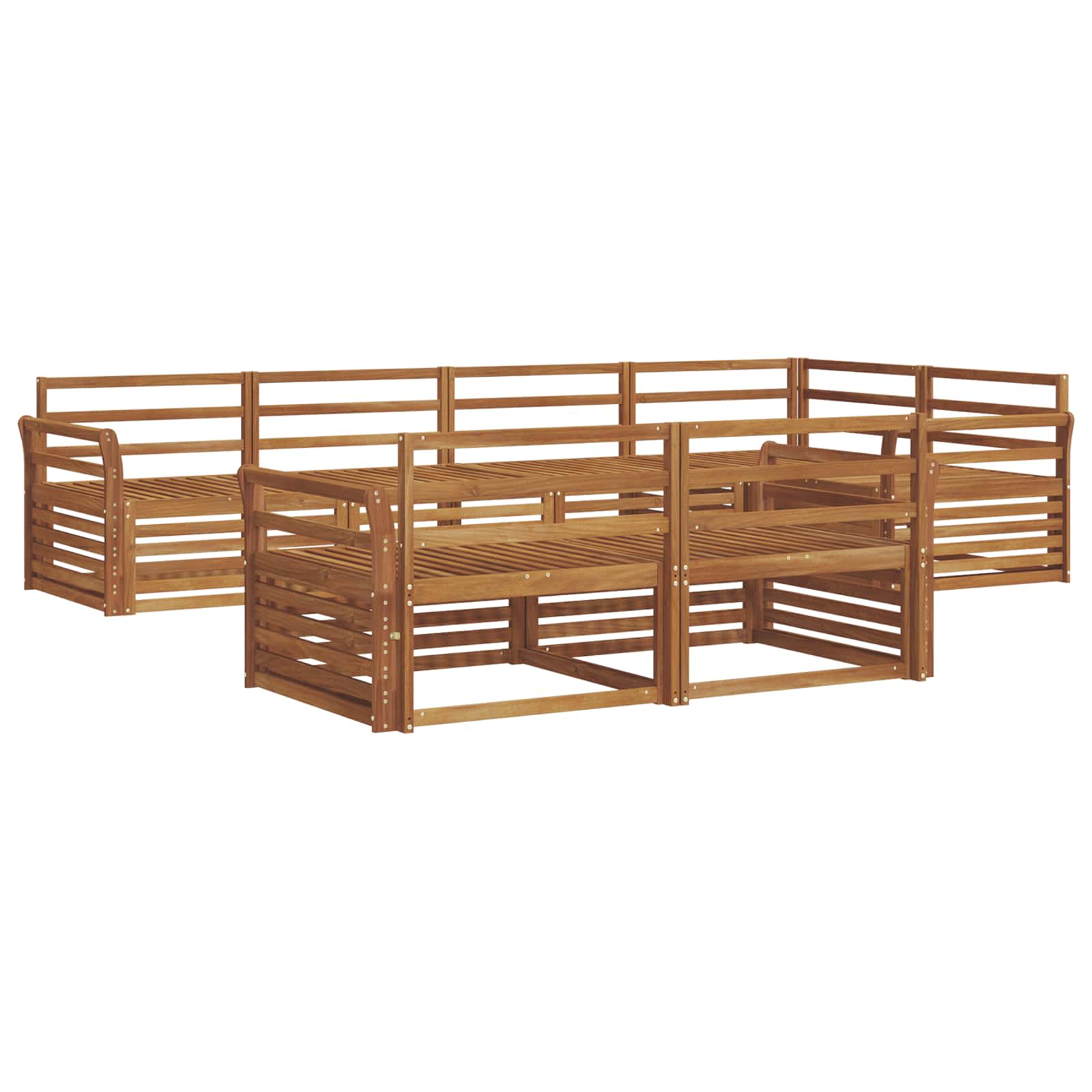 Set di divani da esterno 7 pcs Naturale | homemem39