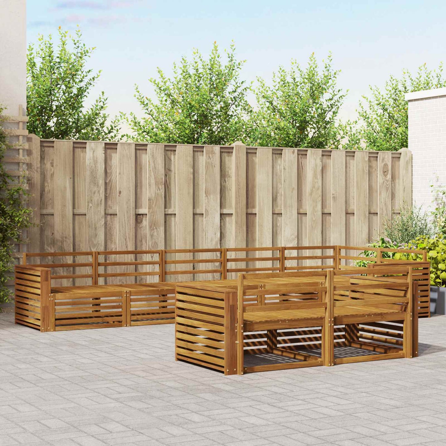 Set di divani da esterno 8 pcs Naturale | homemem39